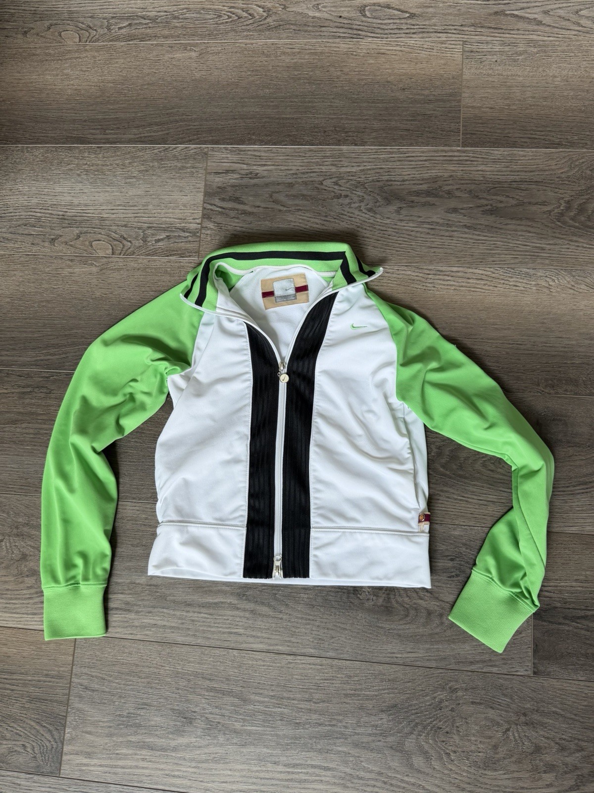 Vintage Nike Track Jacket Women’s Size Small Green Full Zip Y2K