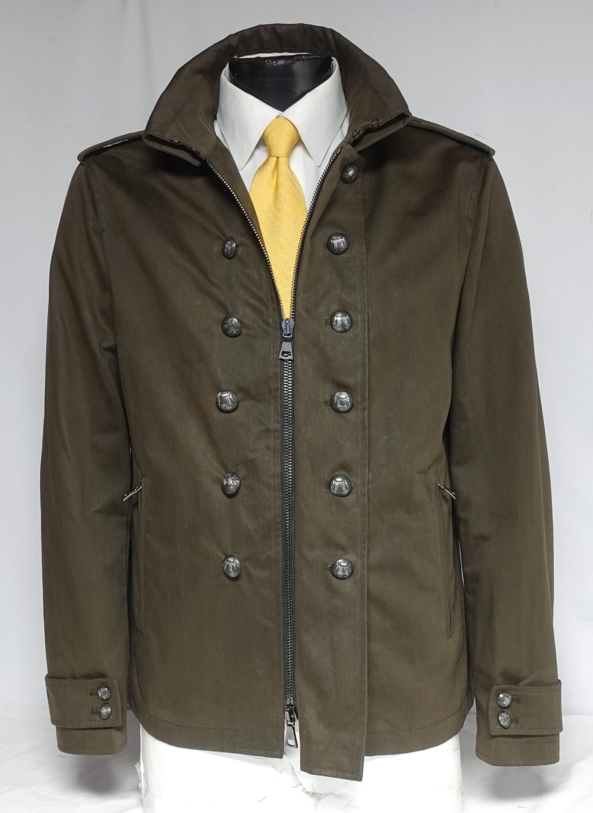 John Varvatos Double-Breasted Military Jacket IT 52 US 42