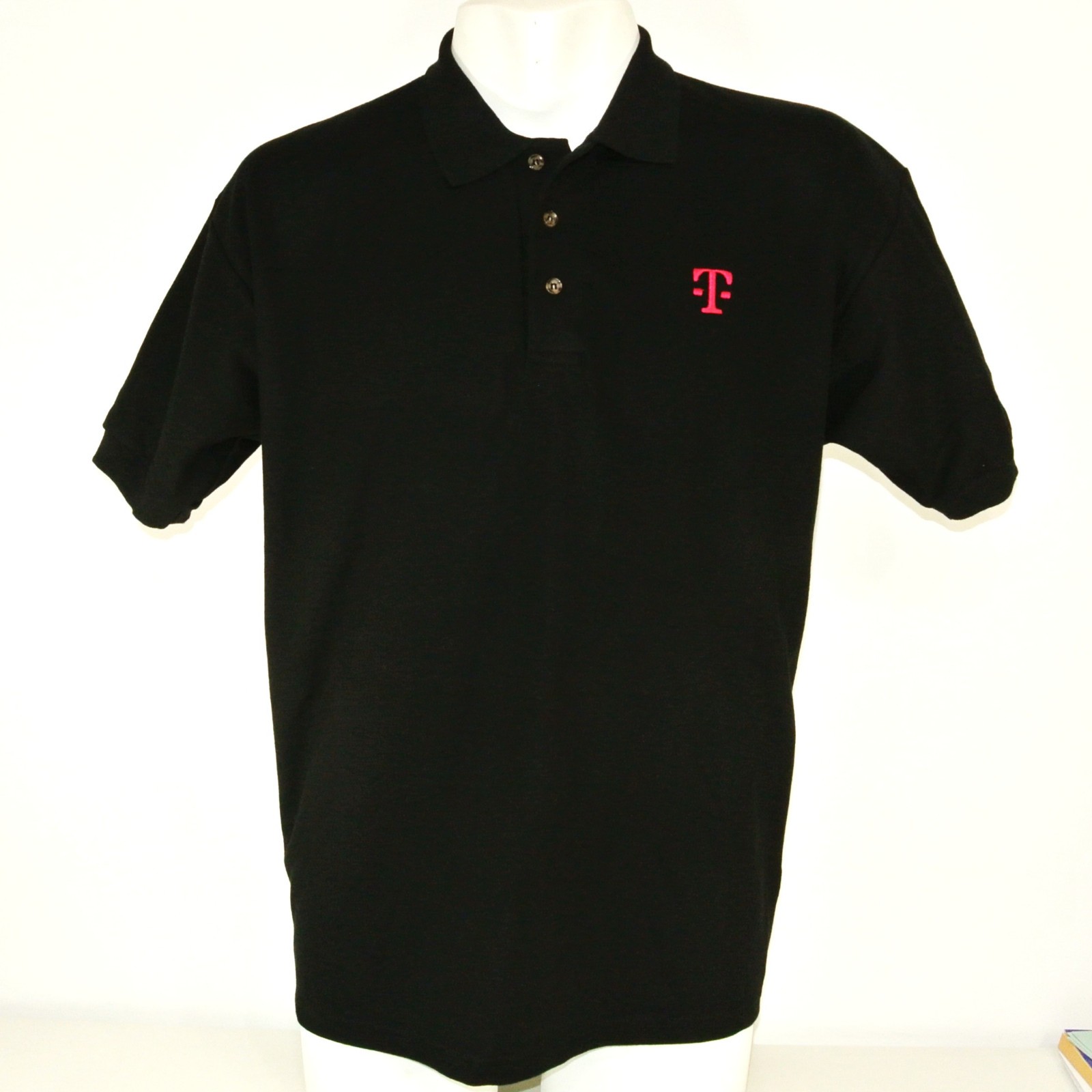 T-MOBILE Communications Tech Employee Uniform Polo Shirt Black Size M Medium NEW