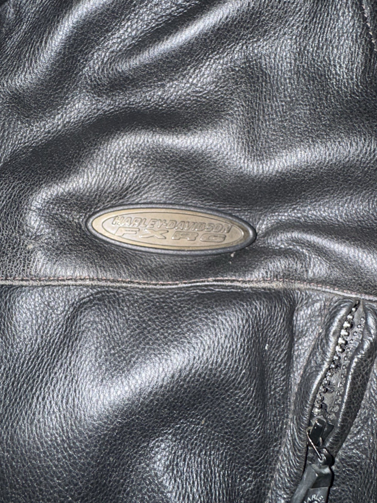Harley-Davidson FXRG Leather Jacket Men’s Large Black Waterproof Liner