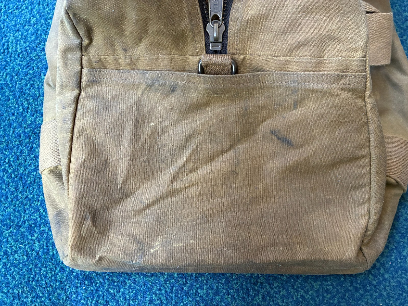 Filson Tin Cloth Medium Duffle Bag | Dark Tan | $250