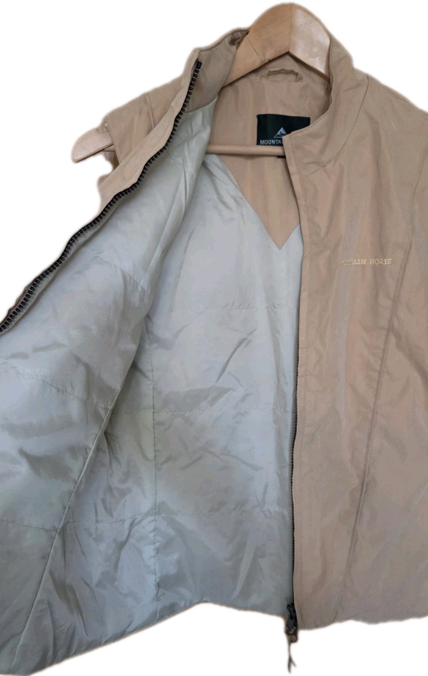 Mountain Horse Womens L Beige Equestrian Riding Gilet Bodywarmer Lightweight