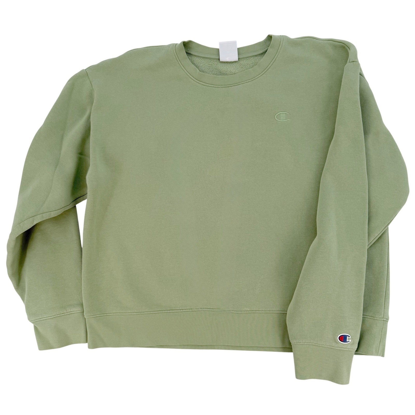 Champion Crewneck Sweatshirt XL Sage Green Relaxed Minimalist Retro and L pants.
