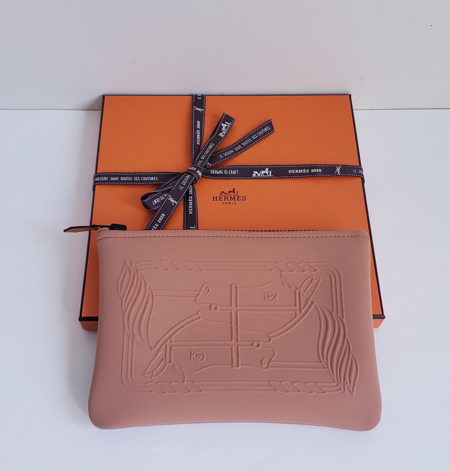 HERMES HERMÈS NEOBAIN QUADRIDGE CASE PM SMALL MODEL – TERRE – BRAND NEW