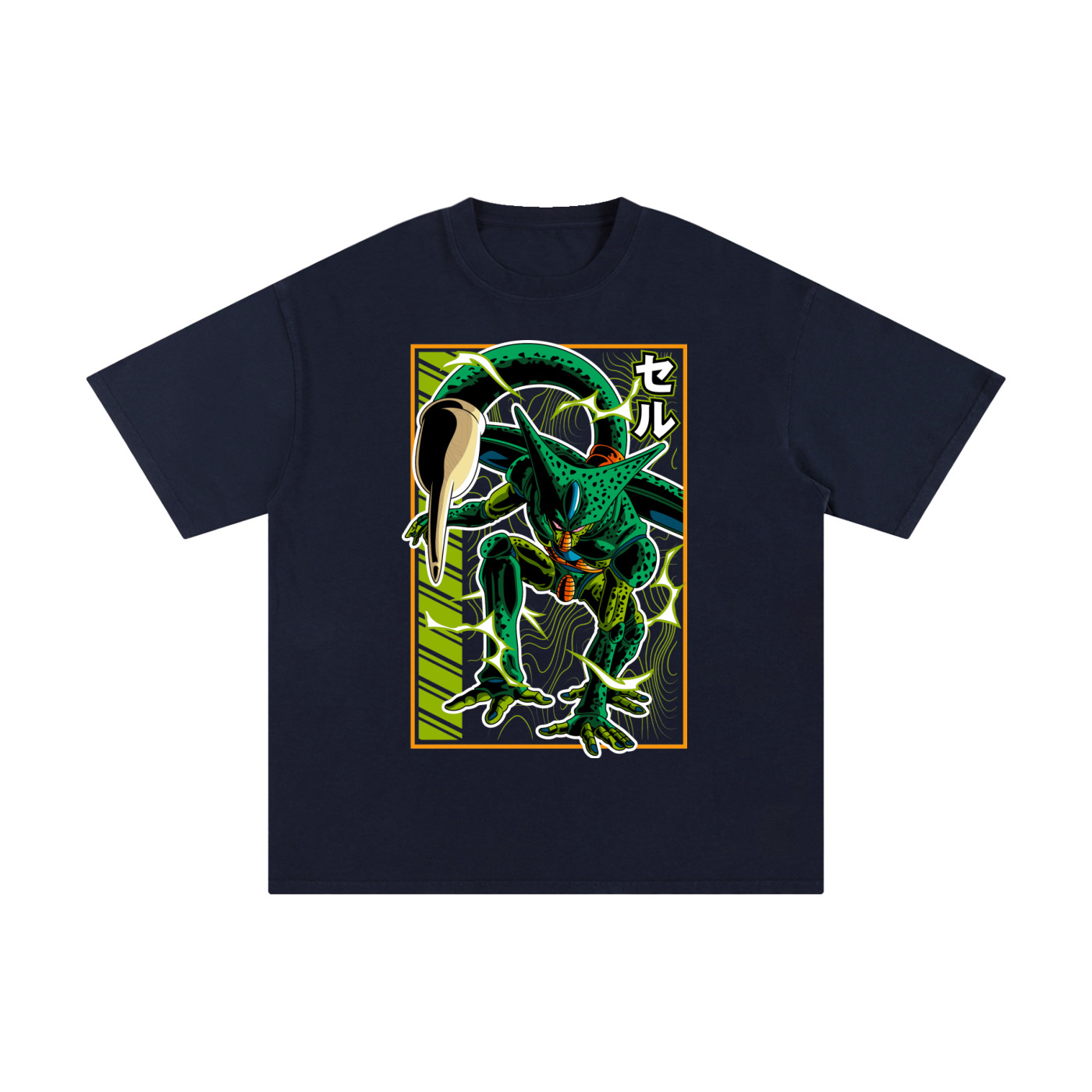 T-Shirt Dragon Ball Z Cell Imperfect DBZ Tee Oversized Anime Japanese Saga Cell.