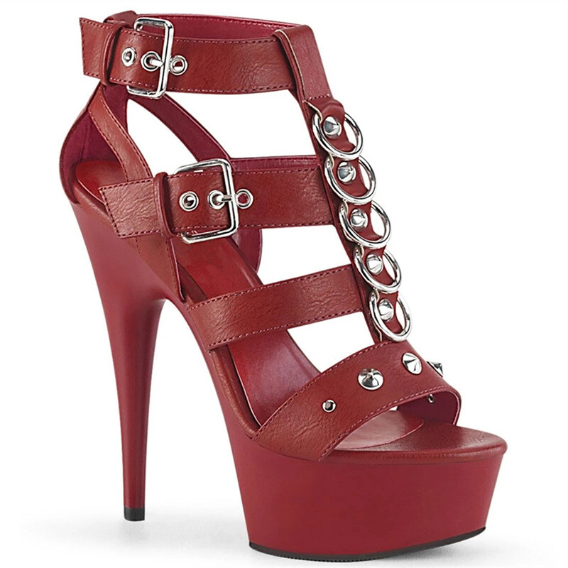 12cm Womens Summer Sandals Platform Buckle High Heels Pumps Stilettos Shoes New