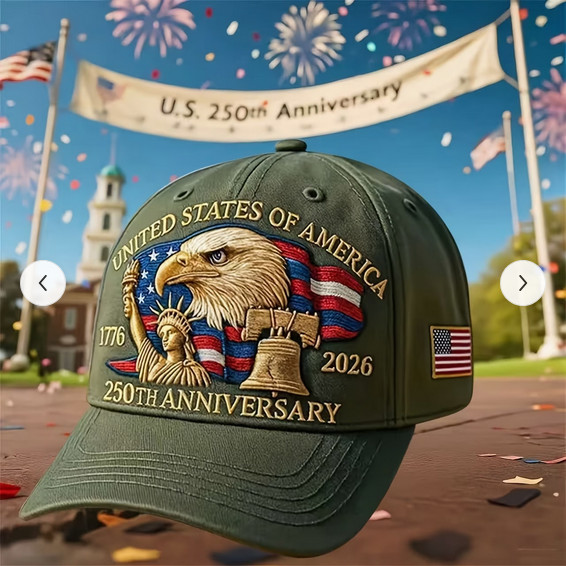 America 250th Anniversary Baseball Cap 1776–2026 Your Choice Of 5 Colors