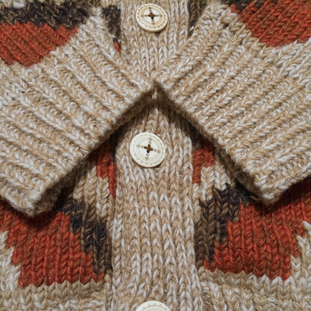 Pherrow’s Nepal Wool Cardigan Multi Color Made in Nepal M Fully Lined