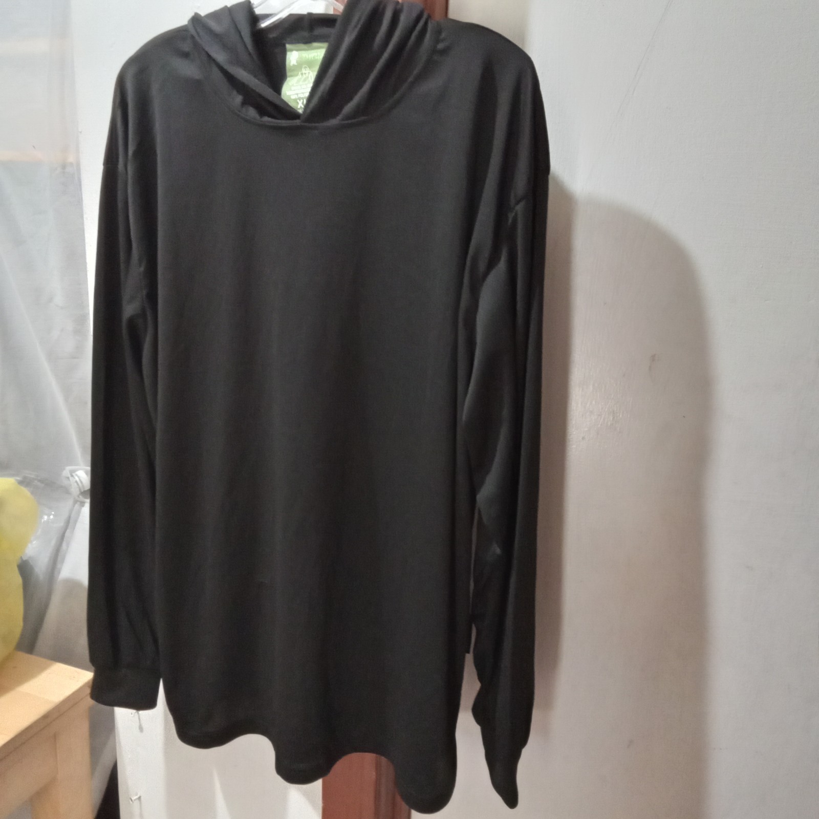 TuGlow Black Hoodie Pullover Long Sleeve Sweatshirt Size XL