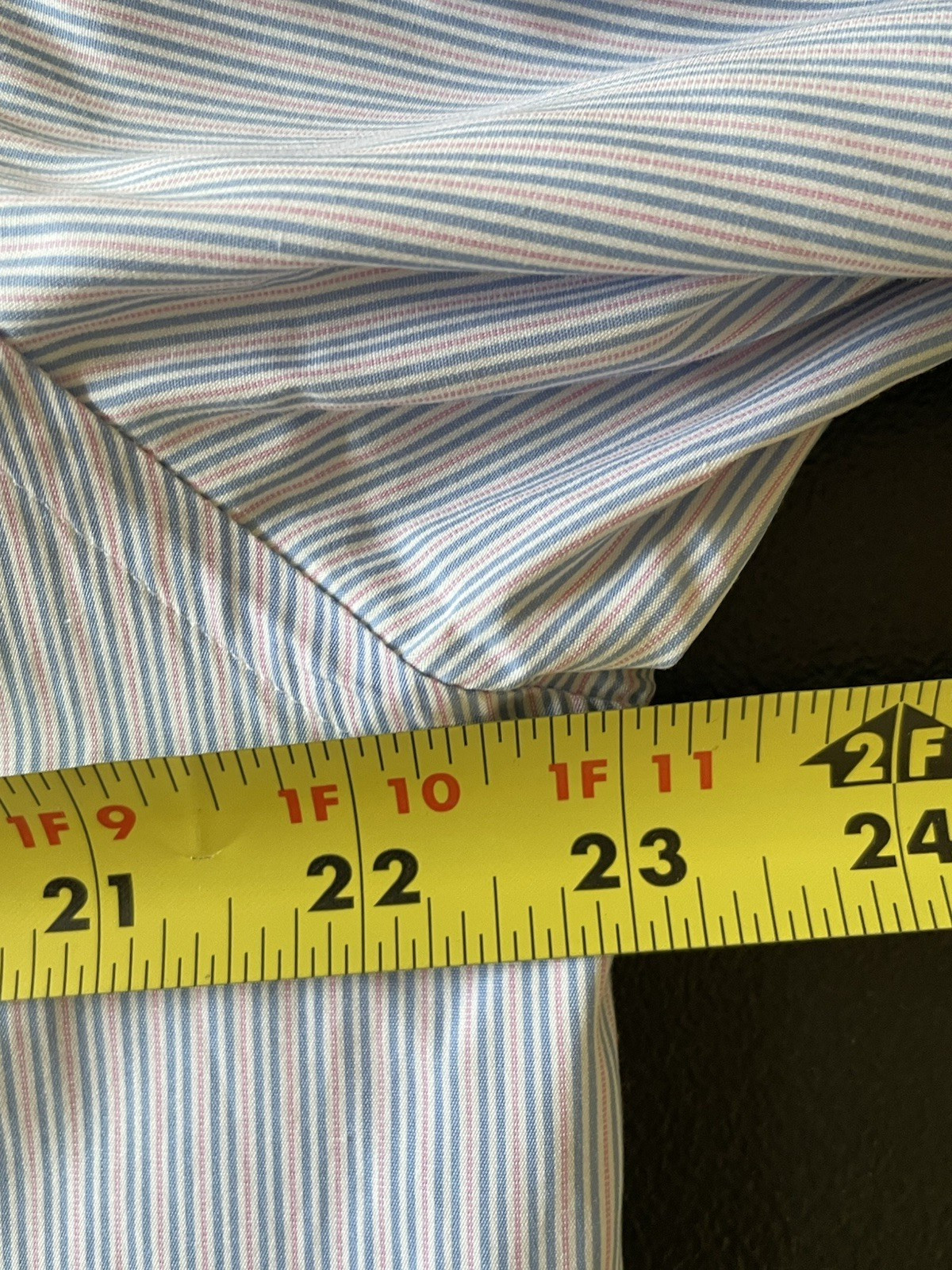 Canali Men’s Size 42X16.5 Blue Bold Stripe Spread Collar Dress Shirt