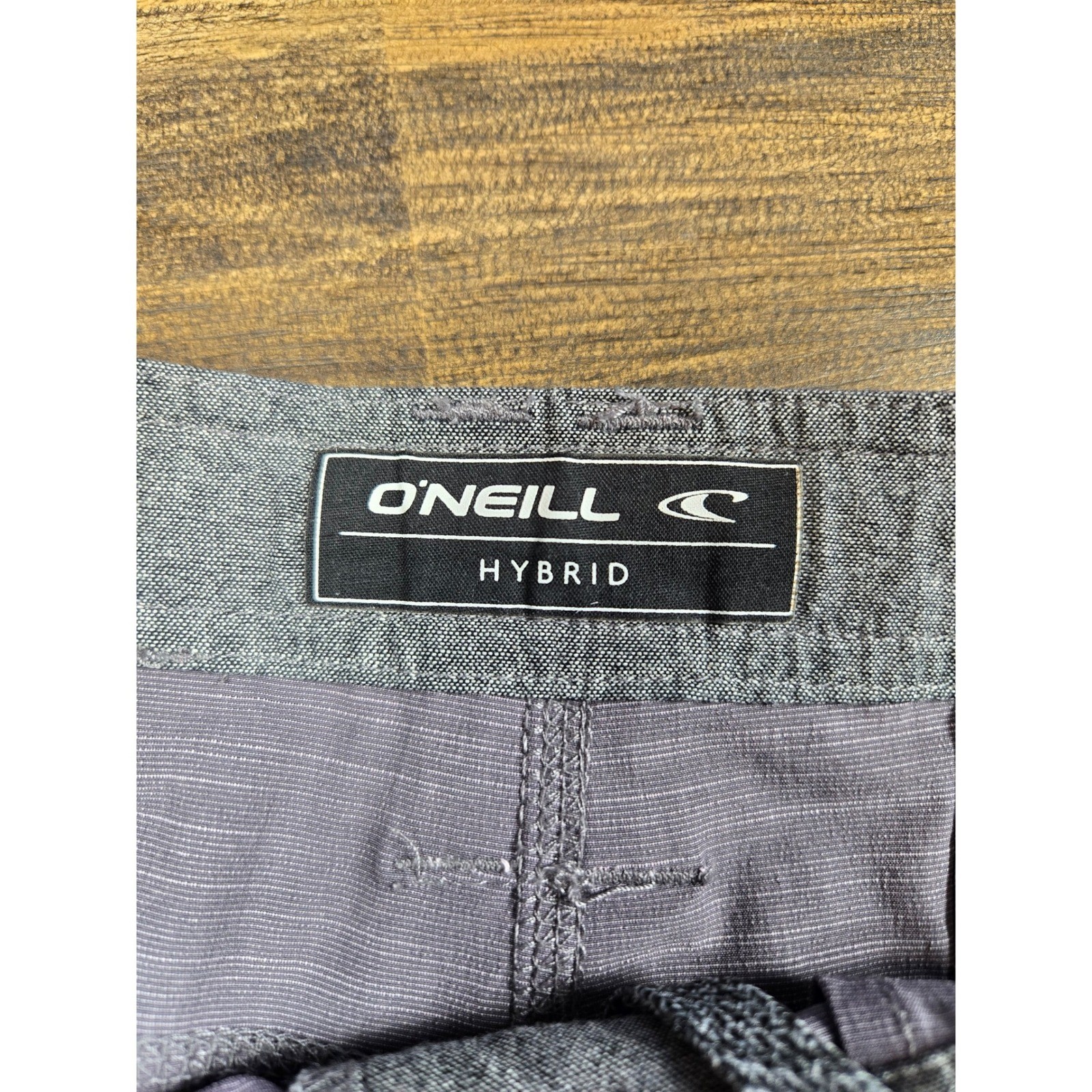 ONeill Hybrid Walk Shorts Mens 30 Purple Grey Slub Stretch Quick Dry Boardshorts