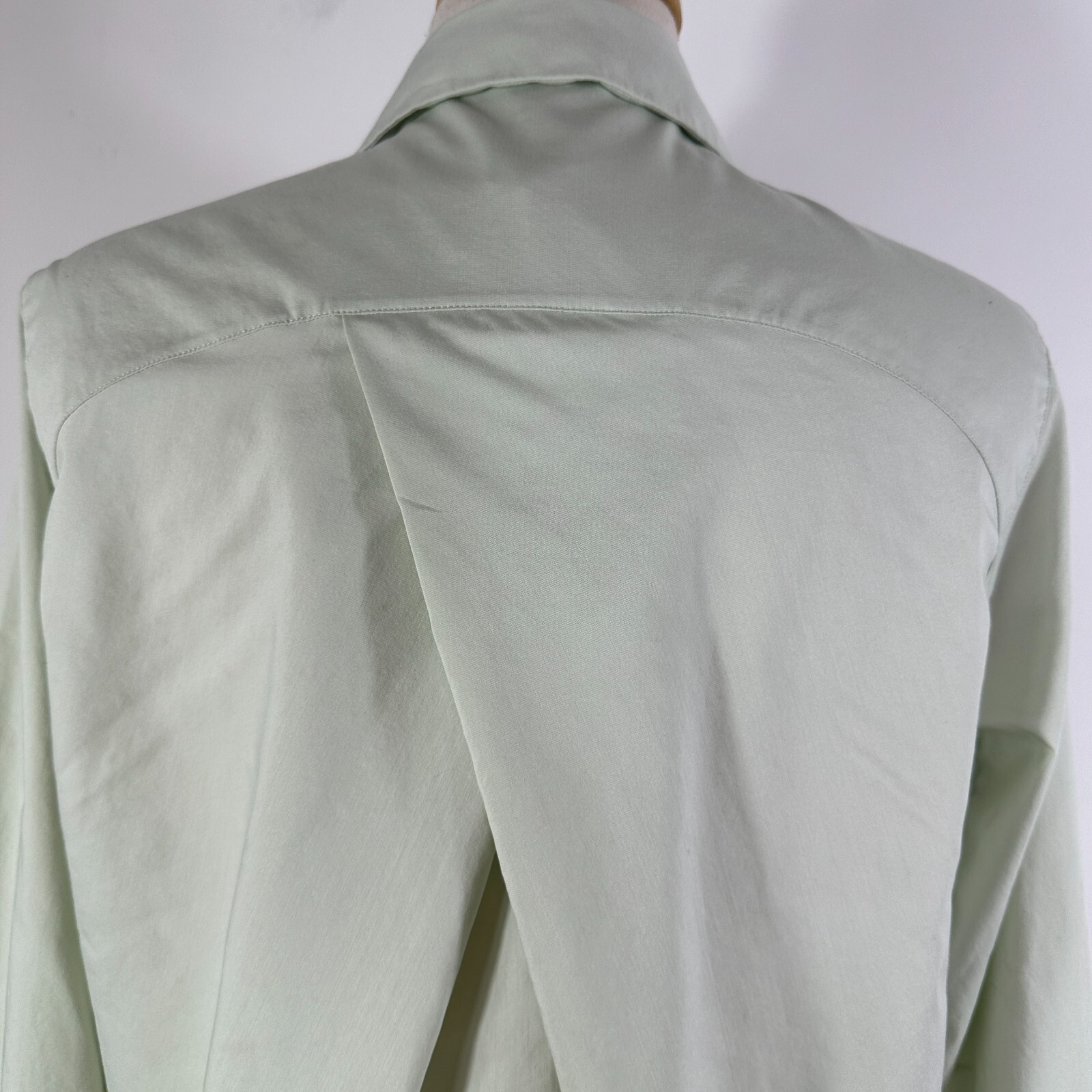 Lululemon Full Day Ahead Shirt Light Green Cotton Blend Button Front Women’s 8