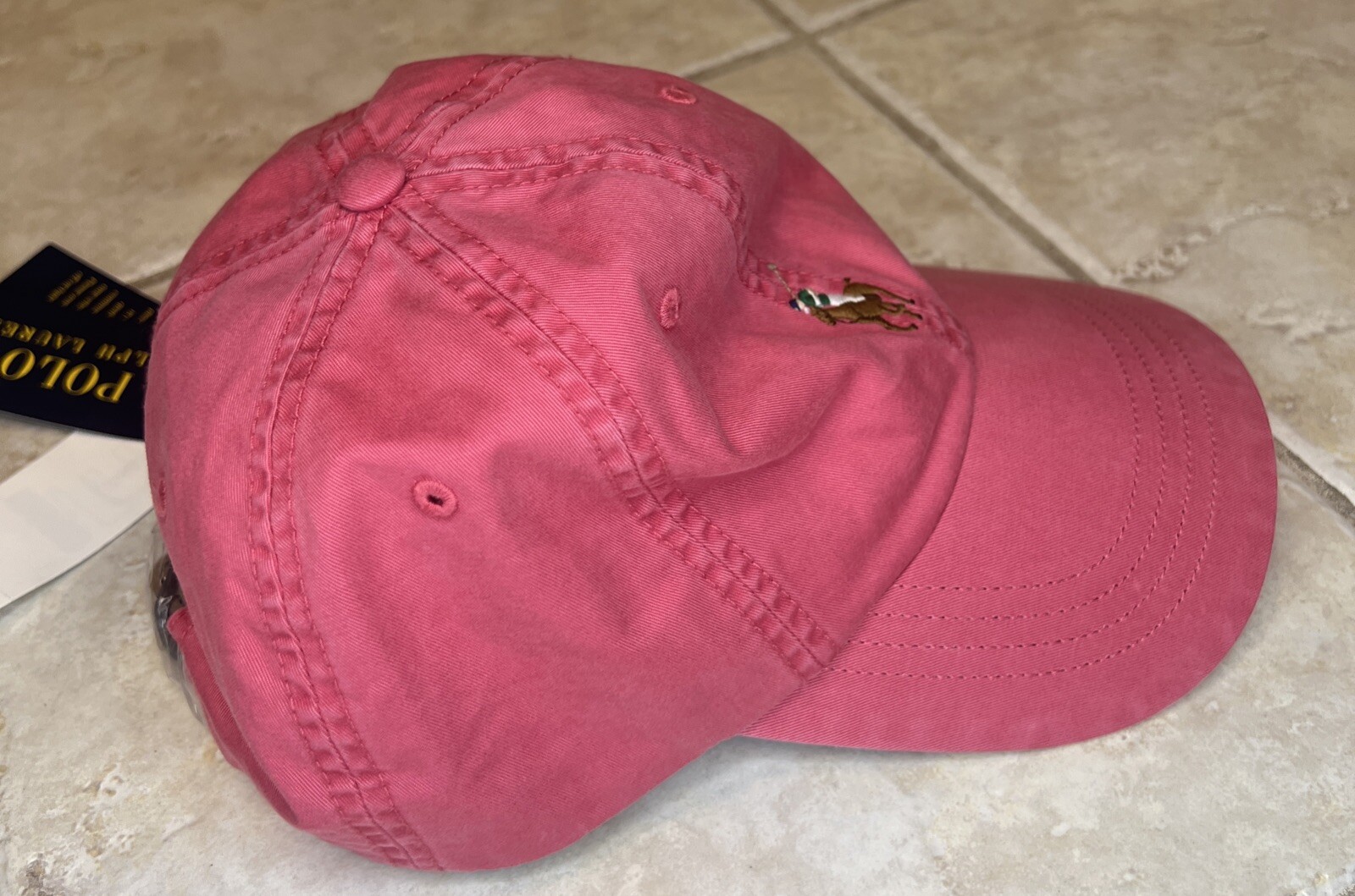 Polo Ralph Lauren Baseball Cap Red w/ Multicolor Pony One Size Adjustable NWT