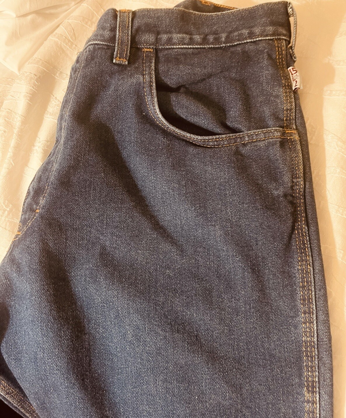 Mens Flame Resistant Jeans Dark Wash Denim Tyndale F290T 35×30 Rare Size NWT