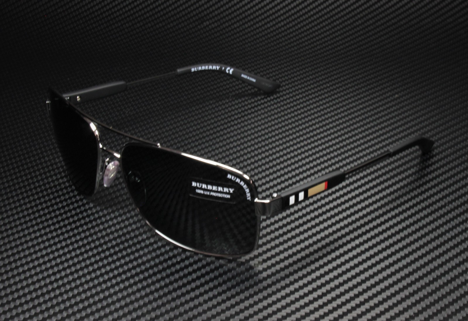 BURBERRY BE3074 100387 Gunmetal Gray 63 mm Men’s Sunglasses