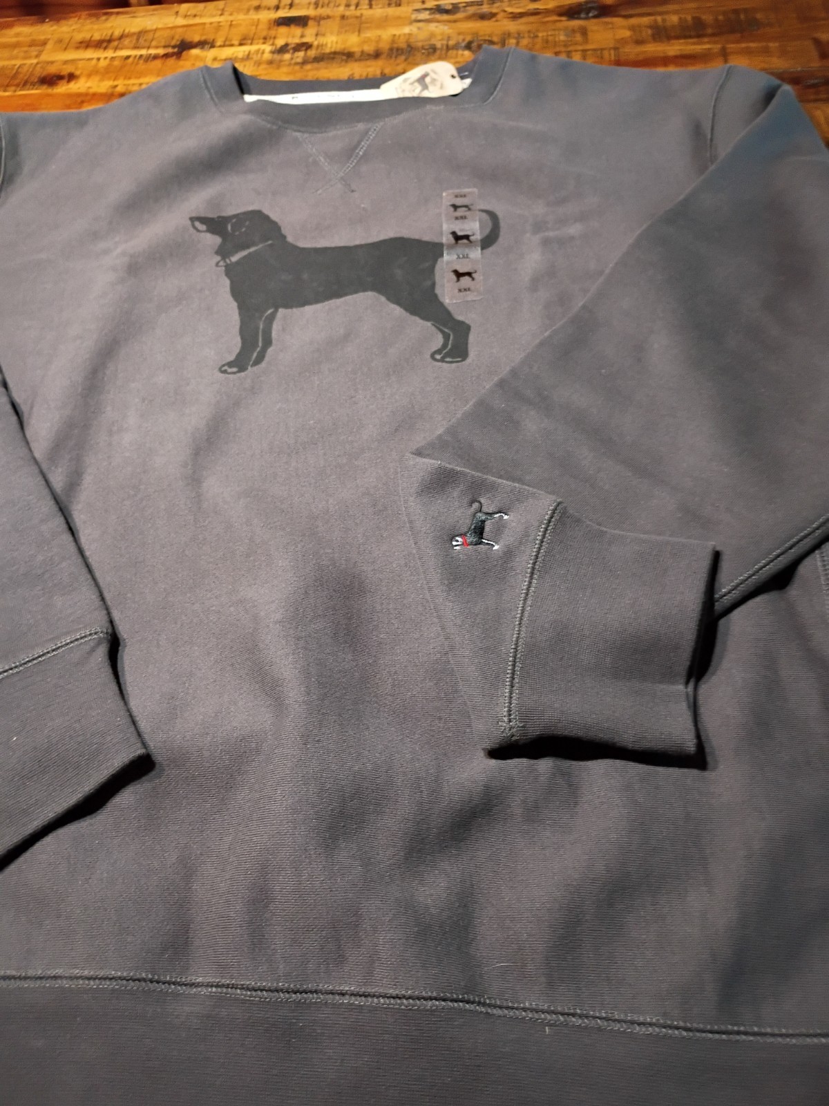 Mens The Black Dog Legacy Clasic Heavyweight Crew Sweatshirt Sz XXL BLACK