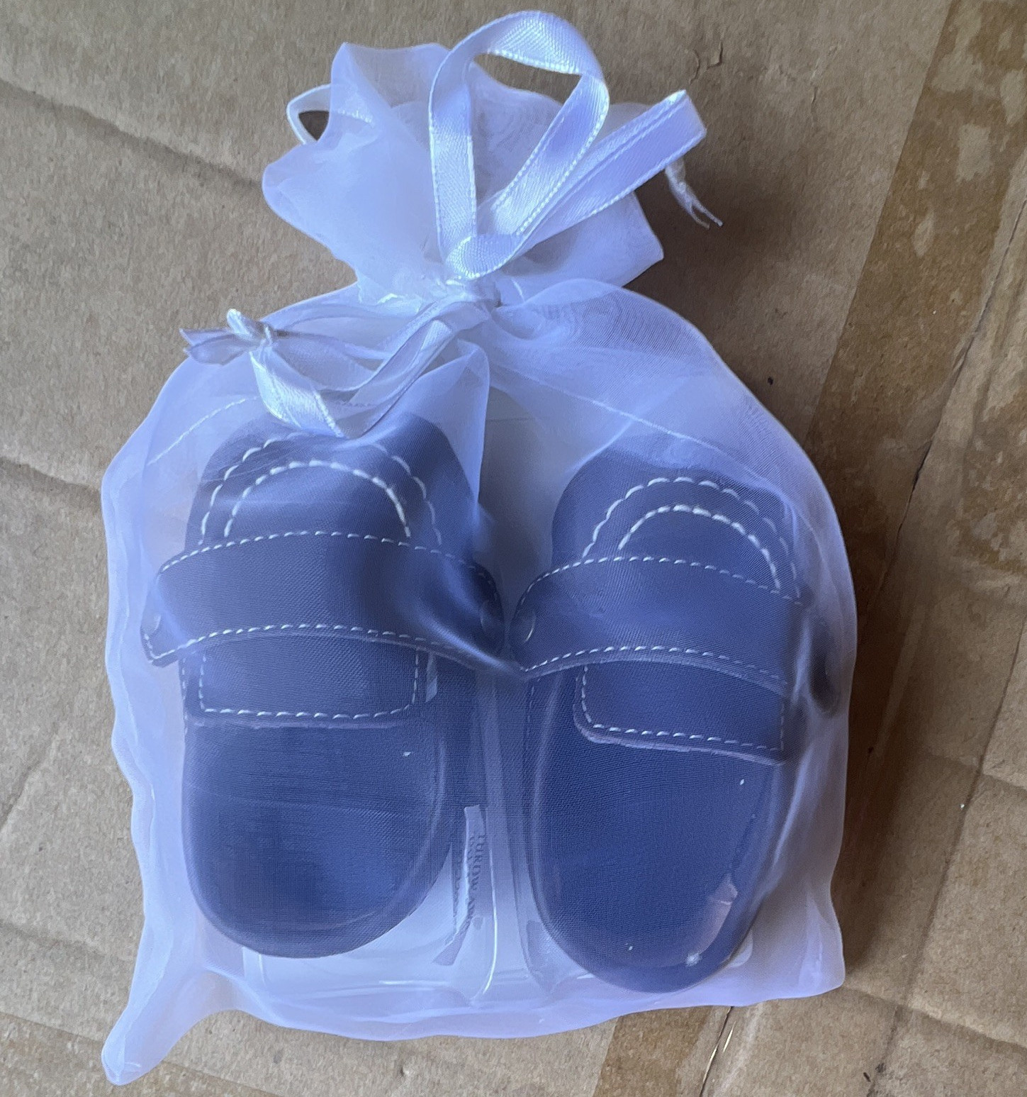 Baby Deer BD Keepsake Blue Monogrammable Slip-On Faux Leather Dress Shoes 1
