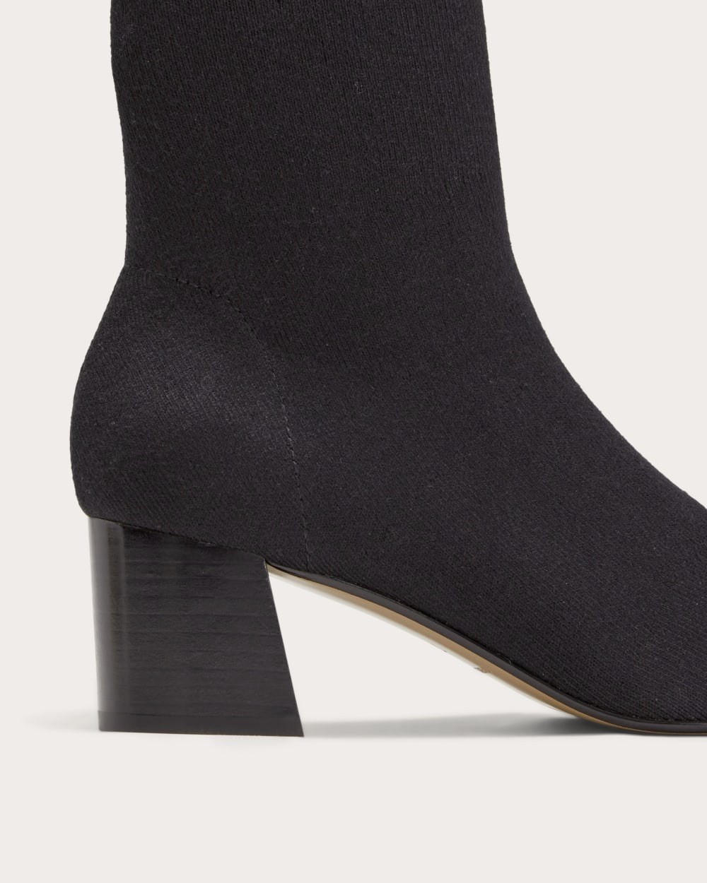 Everlane The Day Boot ReKnit Black Stretch Ankle Boots Block Heel Size 9 NWB