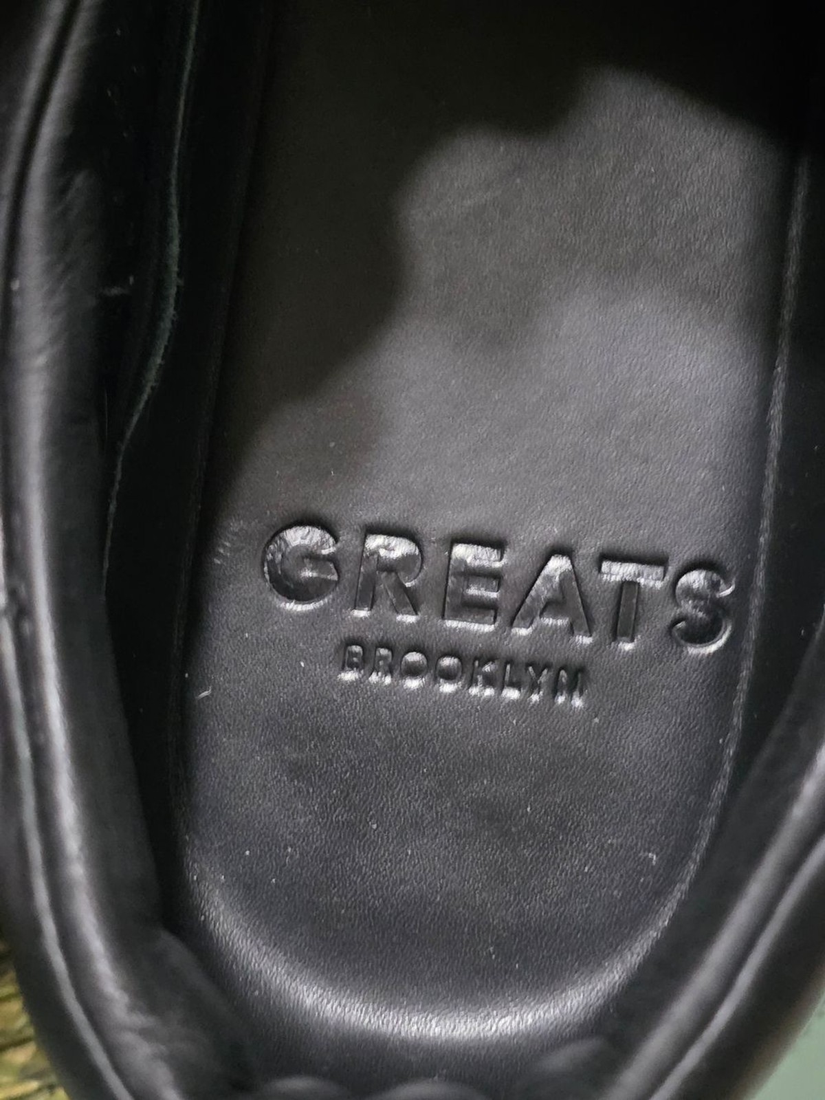 Greats Black Leather Sneakers with White Rubber Soles Used Size 9