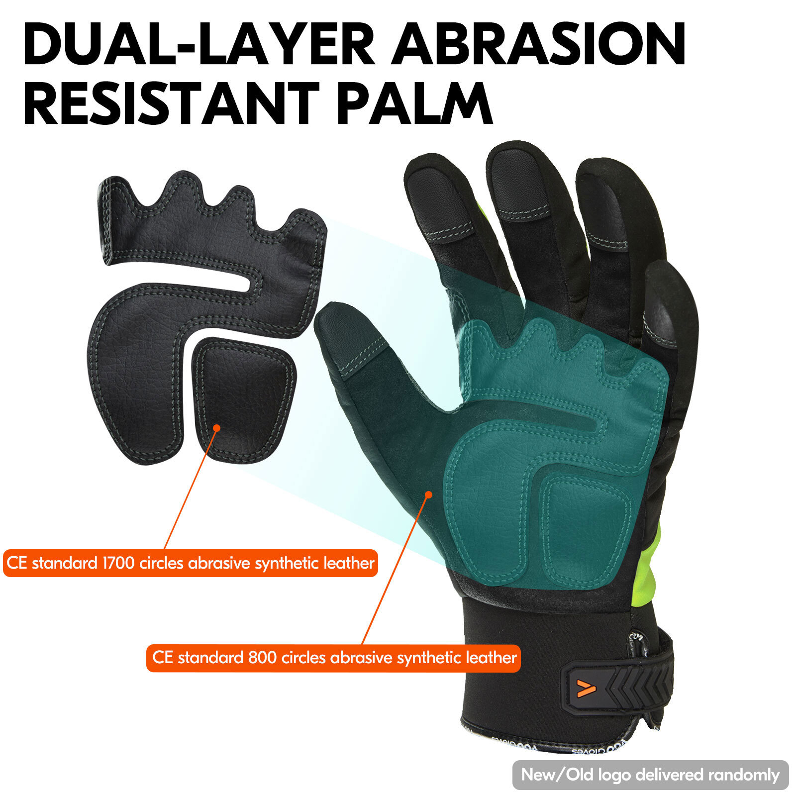 Vgo 1/2Pairs -4℉ Lined Touchscreen Waterproof Winter Work Gloves (SL8777FW-B/-Y)