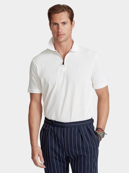 NWT Polo Ralph Lauren Stretch Mesh Zip Polo Shirt