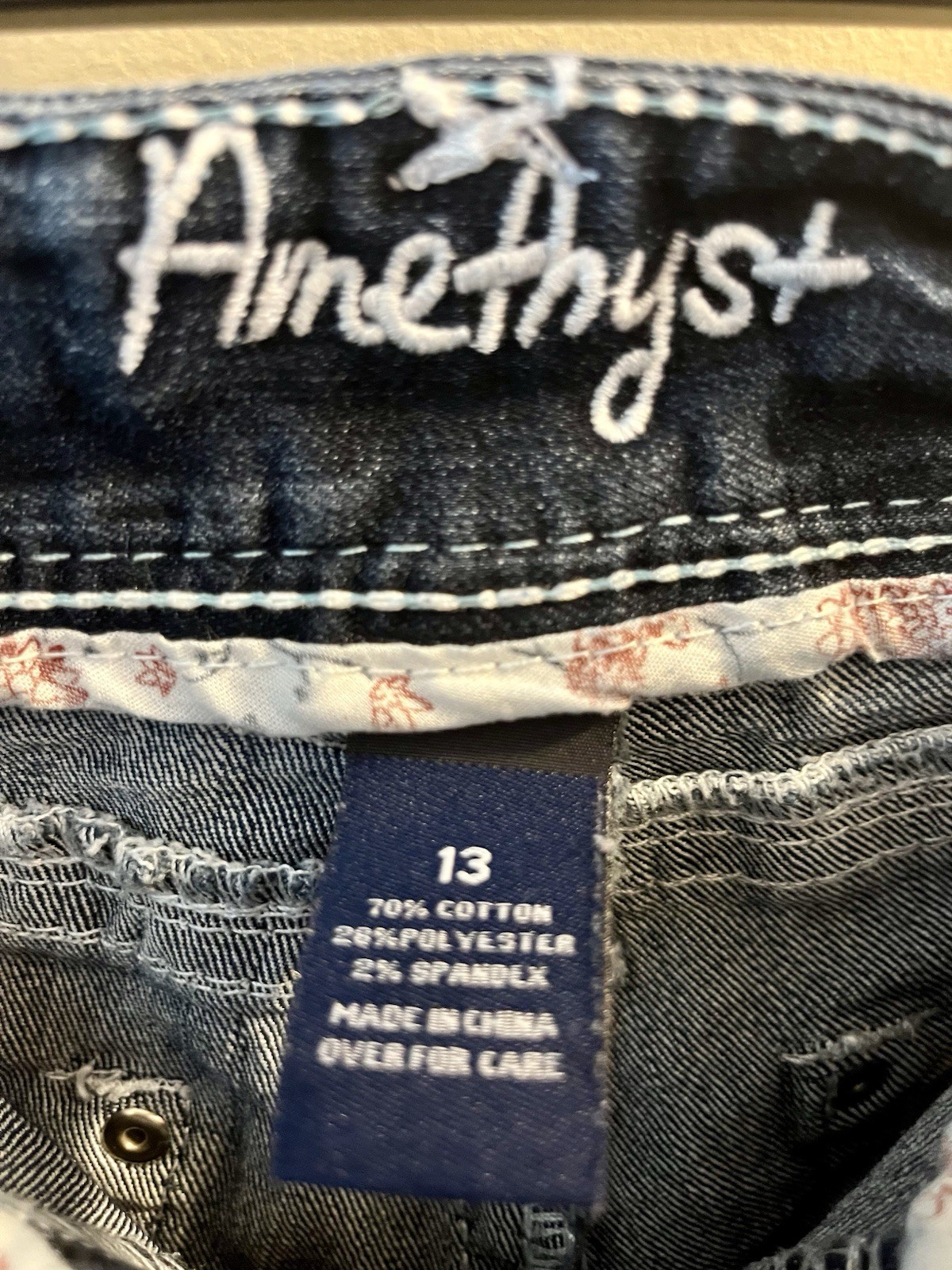 Amethyst Juniors Bootcut Jeans Medium Wash Stretch Studded 5-Pocket