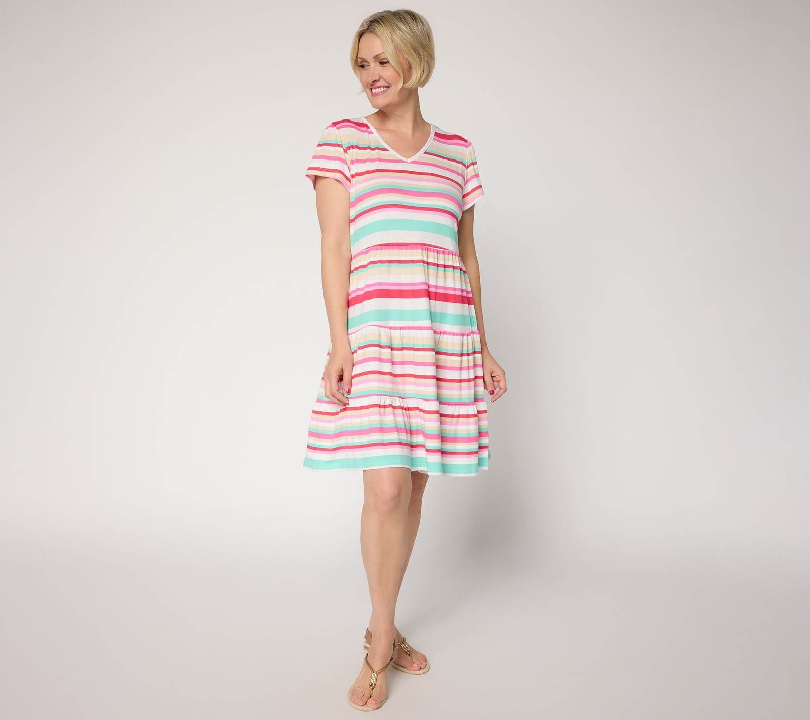 MUK LUKS Cloud Knit Ruffle Detail Dress Blue L New