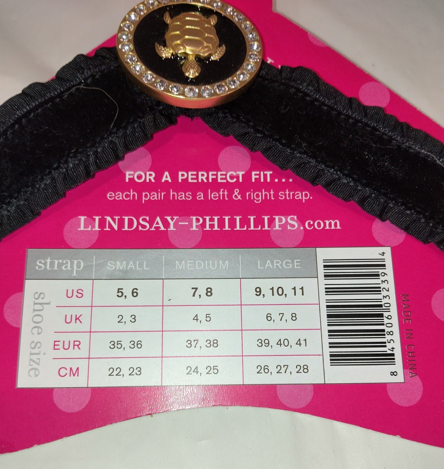 Women’s LINDSAY PHILLIPS SWITCHFLOPS TURTLE BLACK Interchangeable Straps MEDIUM