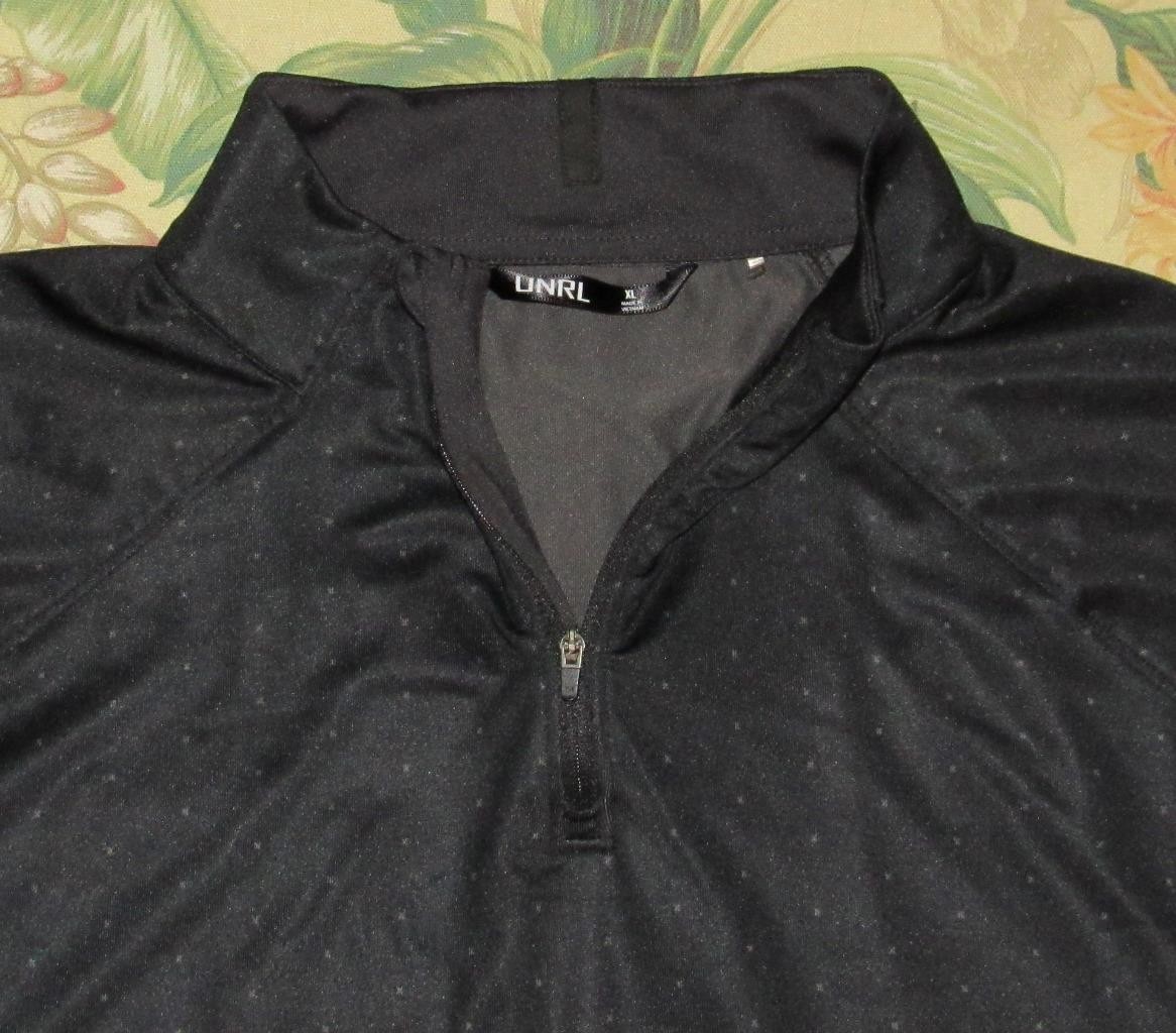 UNRL Black Quarter Zip Performance Sweater XL