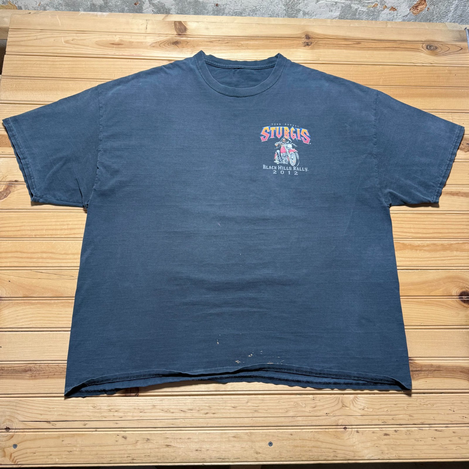 2012 Sturgis Black Hills Rally Thunder in the Hills Graphic Biker T-Shirt – 2XL