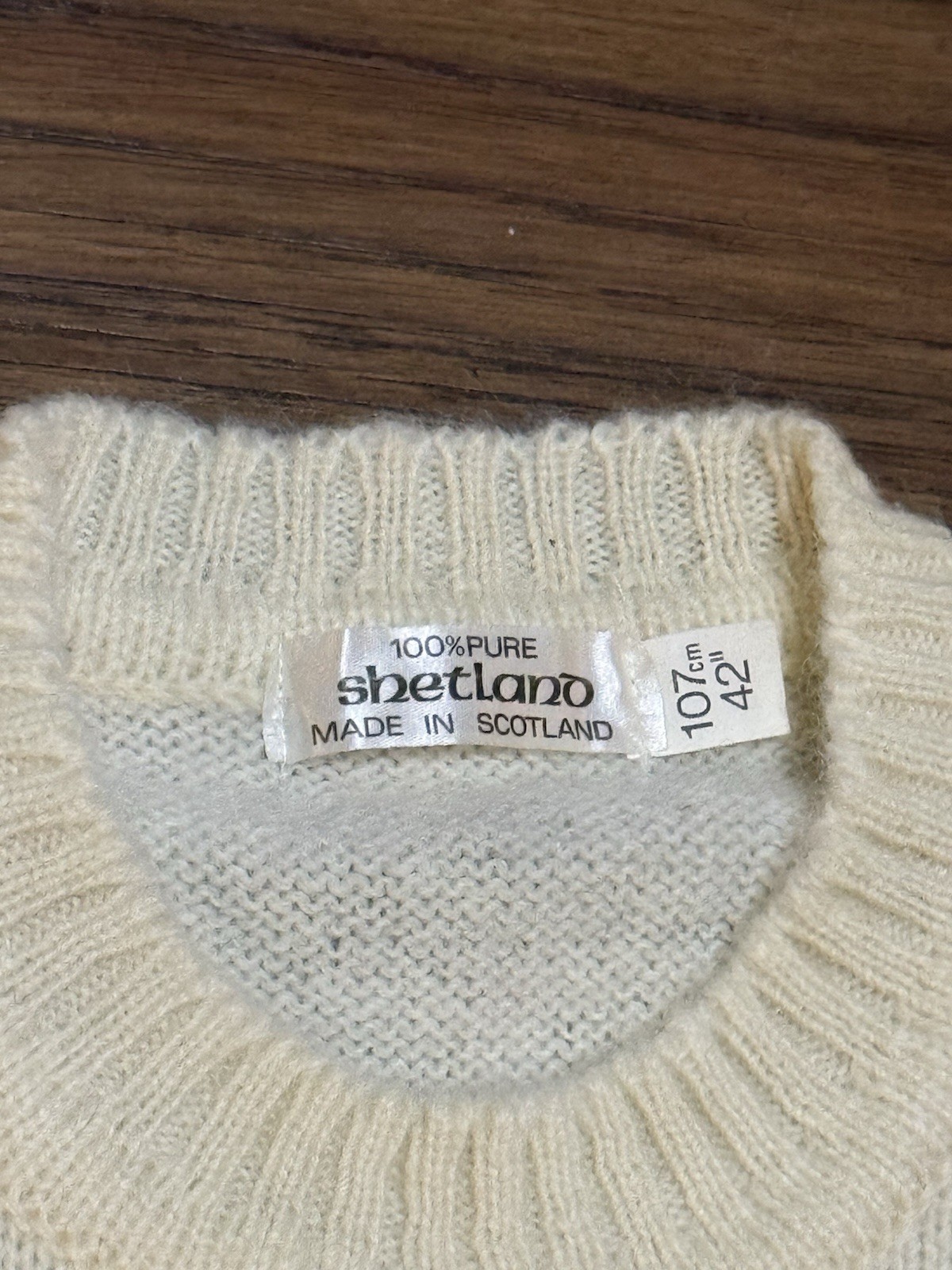Vintage 100% Pure Shetland Wool Sweater Men’s Size Medium Scotland 107 Cm 42”