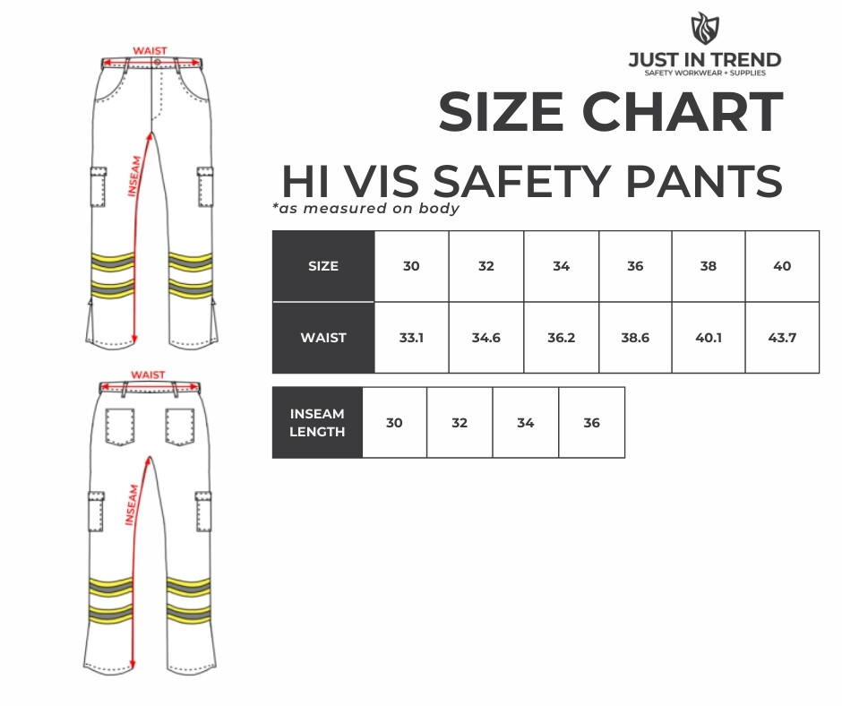 Flame Resistant FR Hi Visibility Hi Vis Pant / Trouser – 88/12 – Flex fit Waist