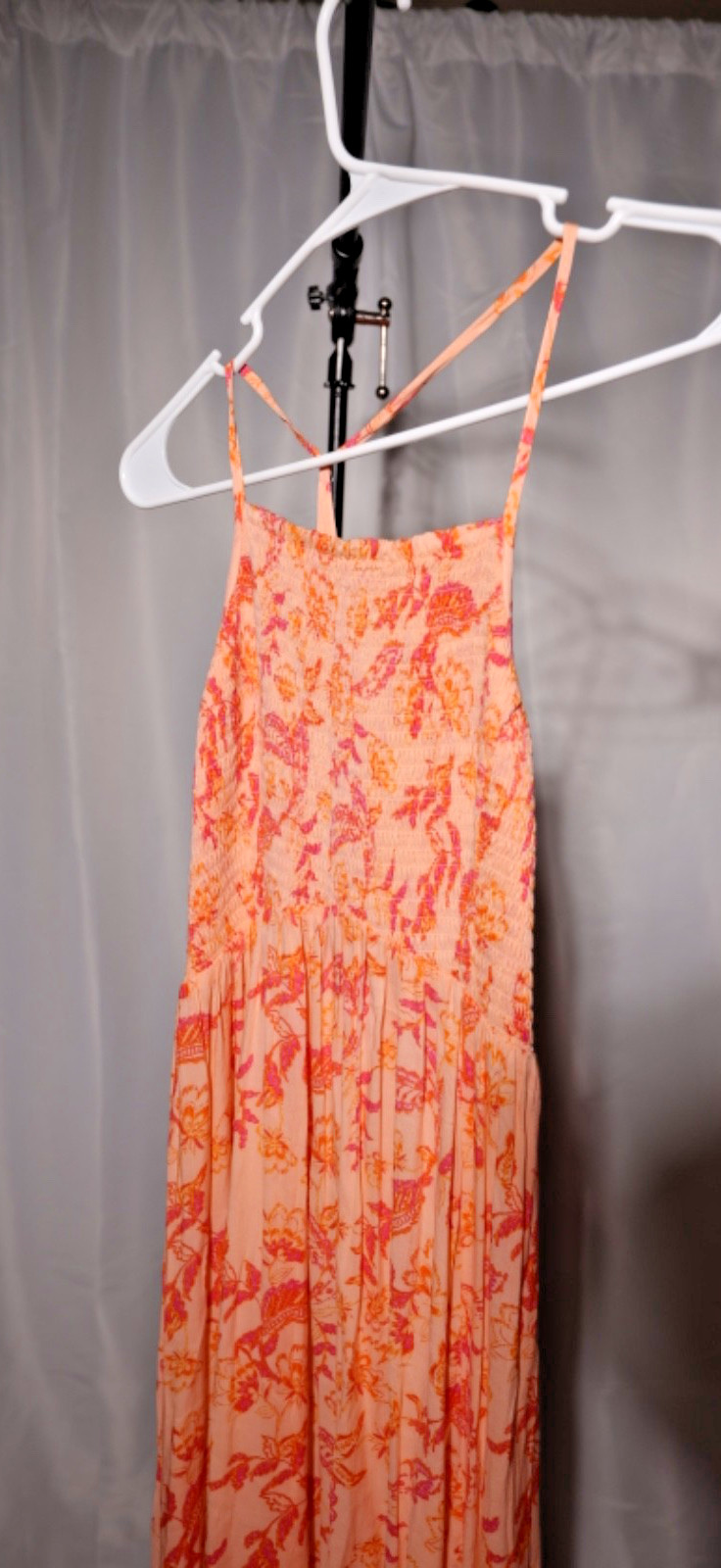 NEW| Intimately free people Heat Wave Floral Printed Maxi Dress Coral Sz S