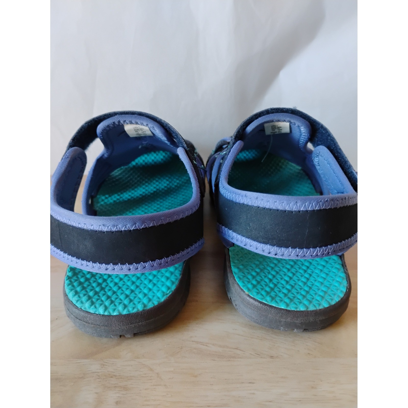 Ozark Trail Kids Navy Blue Teal Closed Toe Water Sandals Hiking Shoes Size 1