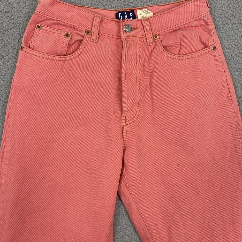 Vintage Gap Jeans Womens 8 Regular Coral Pink High Rise Classic Fit Made in USA
