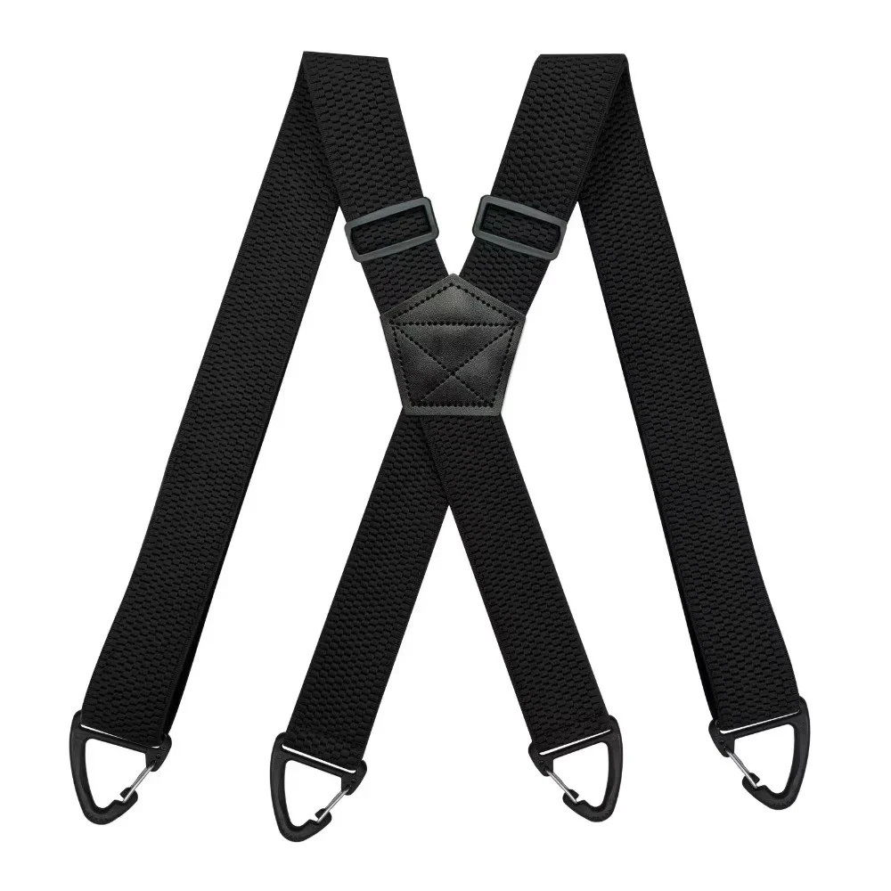 Heavy Duty Elastic Suspenders for Men Trouser Pants Braces Strap Work Belt USA