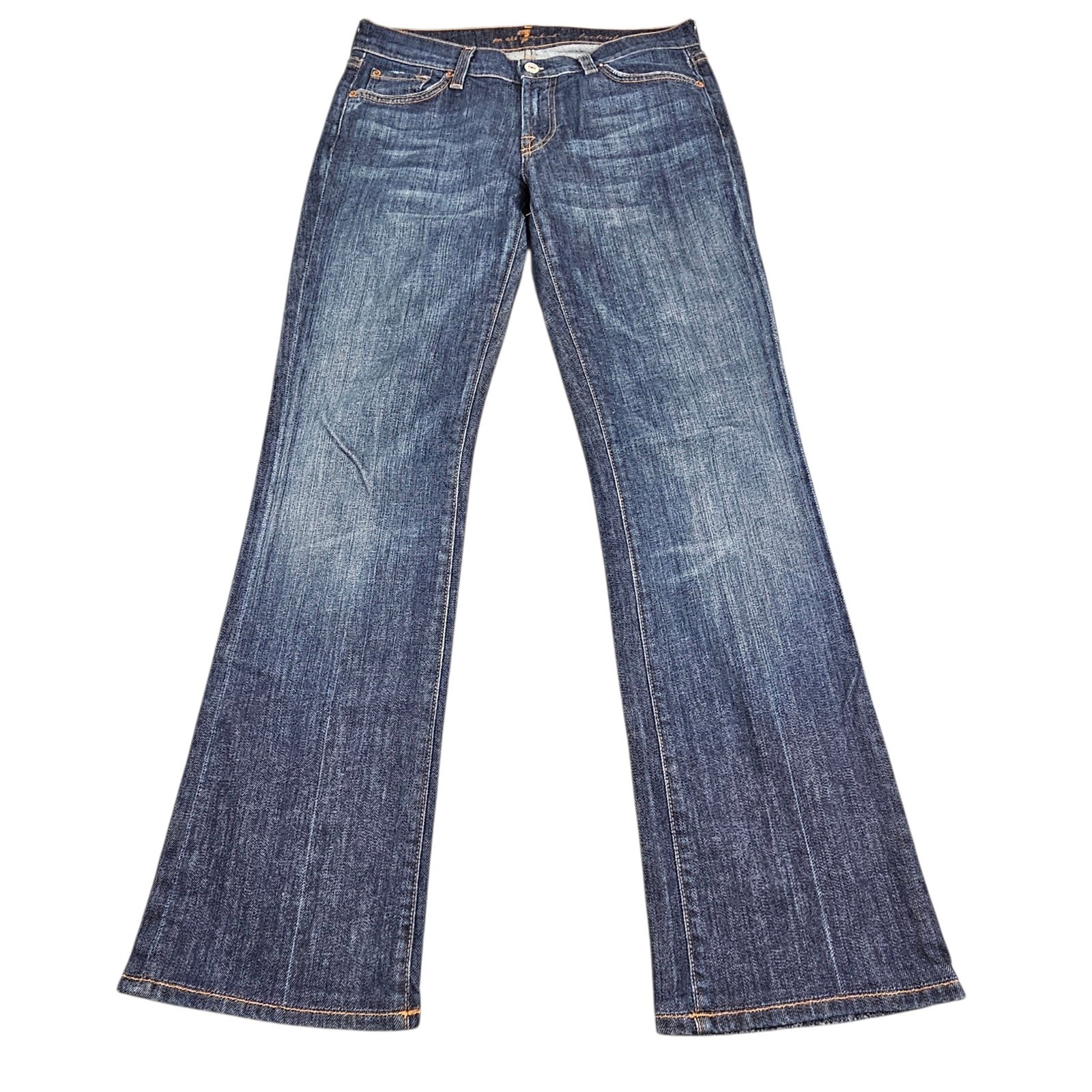 7 For All Mankind Womens Size 28 Bootcut Jeans Dark Wash Low Rise U075080U-080U