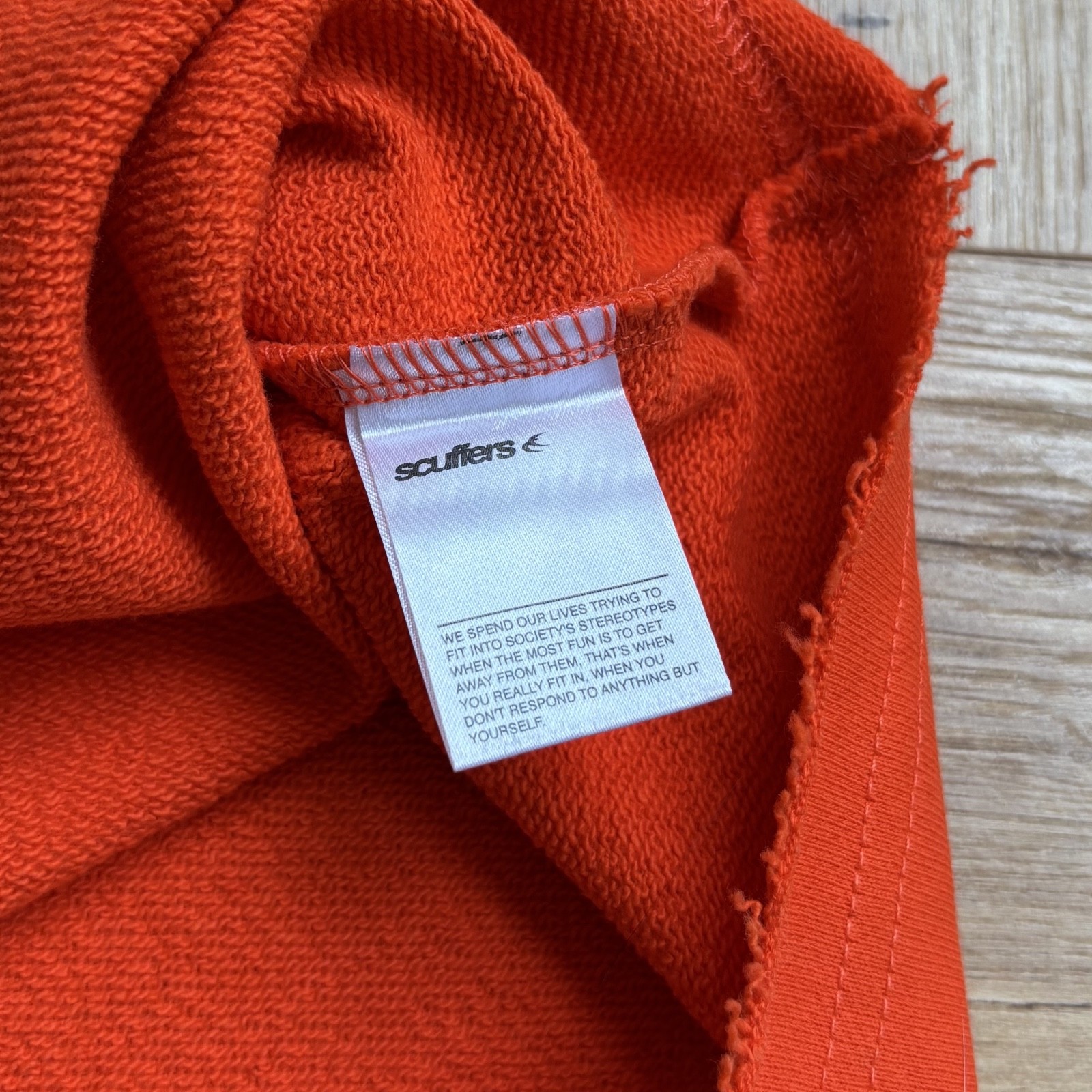 Scuffers Orange Cropped Boxy Fit Oversized Sweatshirt