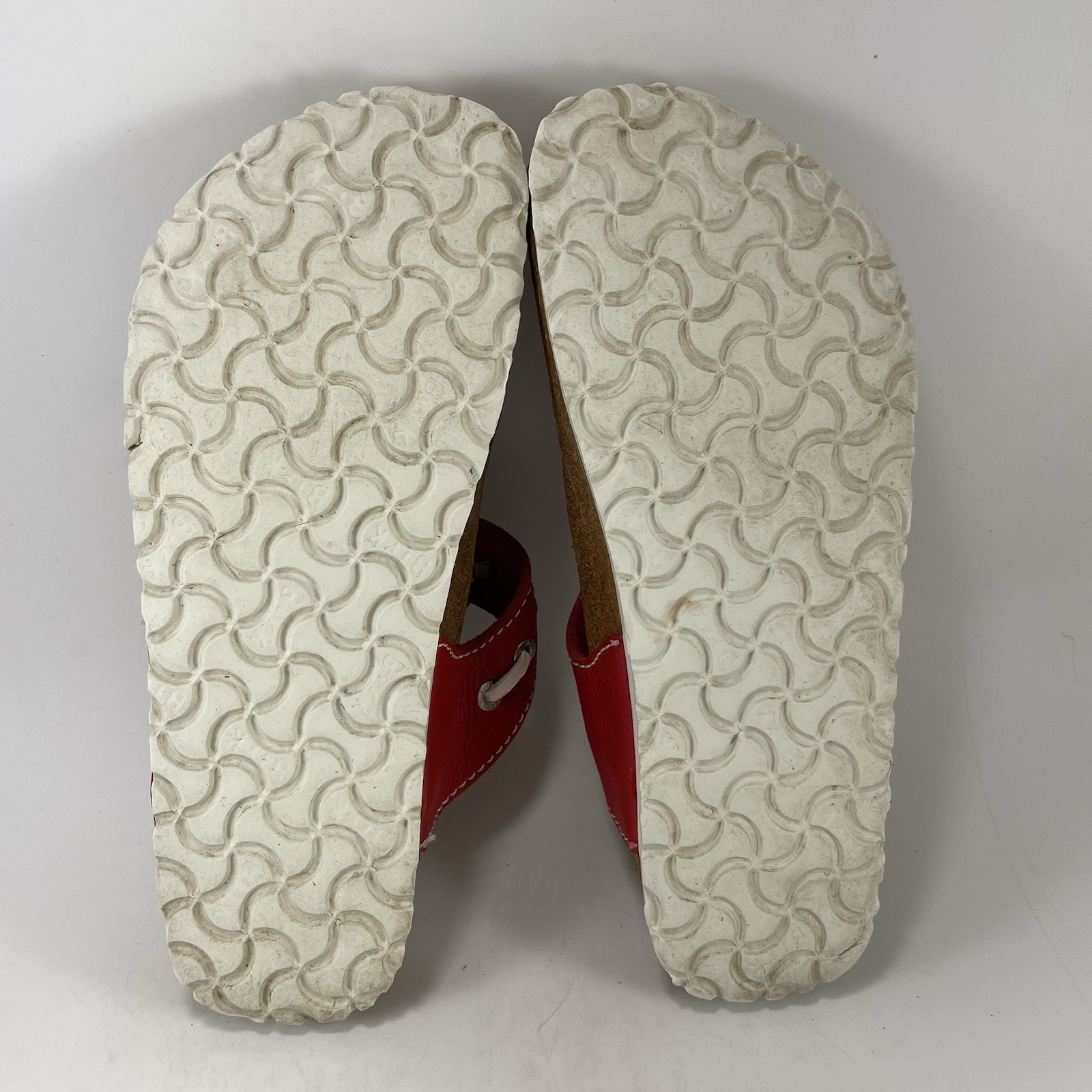 Birkenstock Papillio Tabora Sandals Womens Size EU 40, US 9-9.5 Red Laced Thong