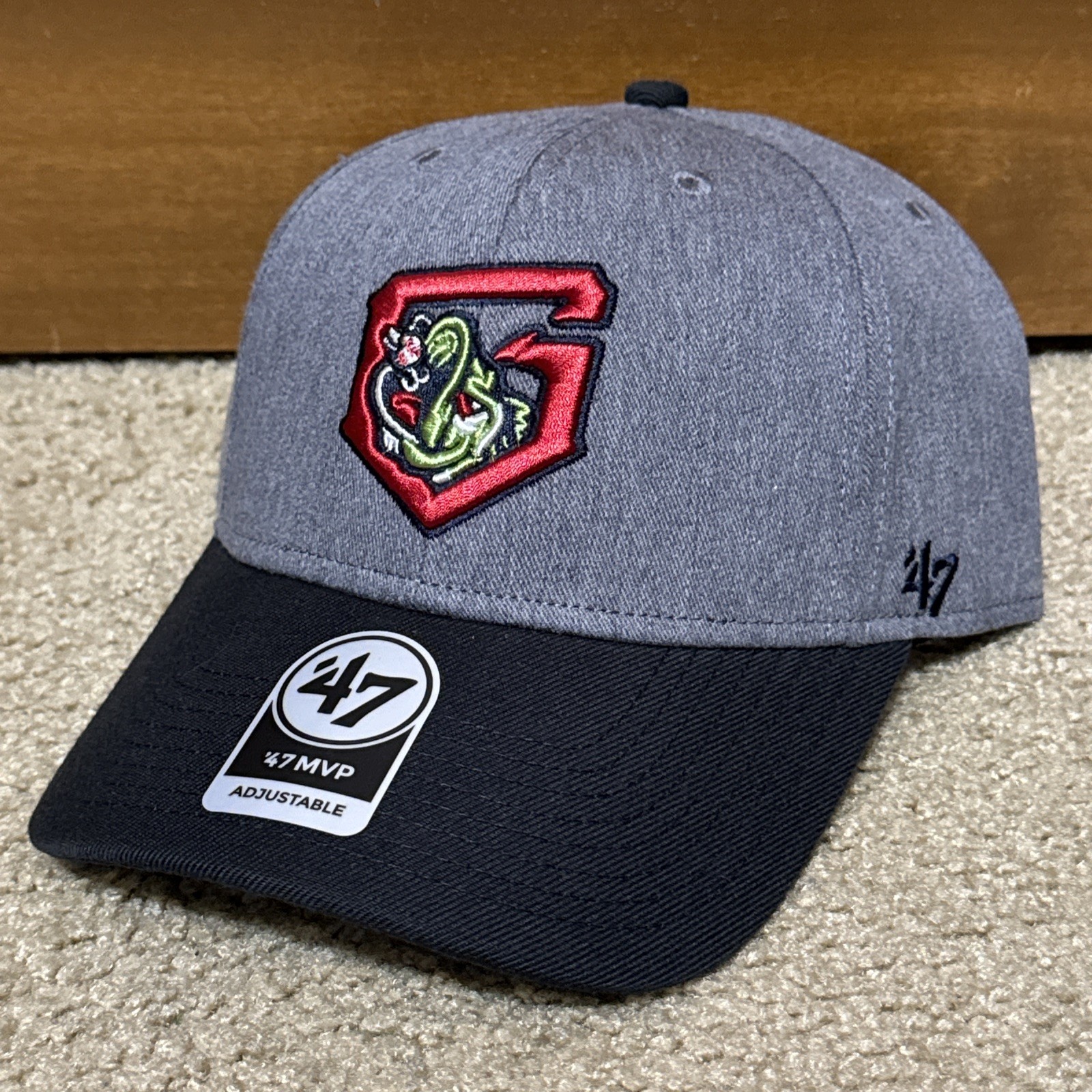 Gwinnett Stripers ’47 Brand MVP Classic MiLB Baseball Charcoal Grey Cap Hat NWT!