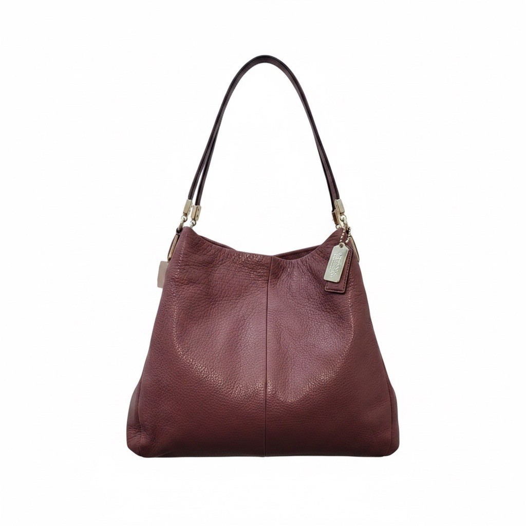 NEW COACH MADISON PHOEBE LEATHER SHOULDER BAG ROUGE GOLD HARDWARE 26224