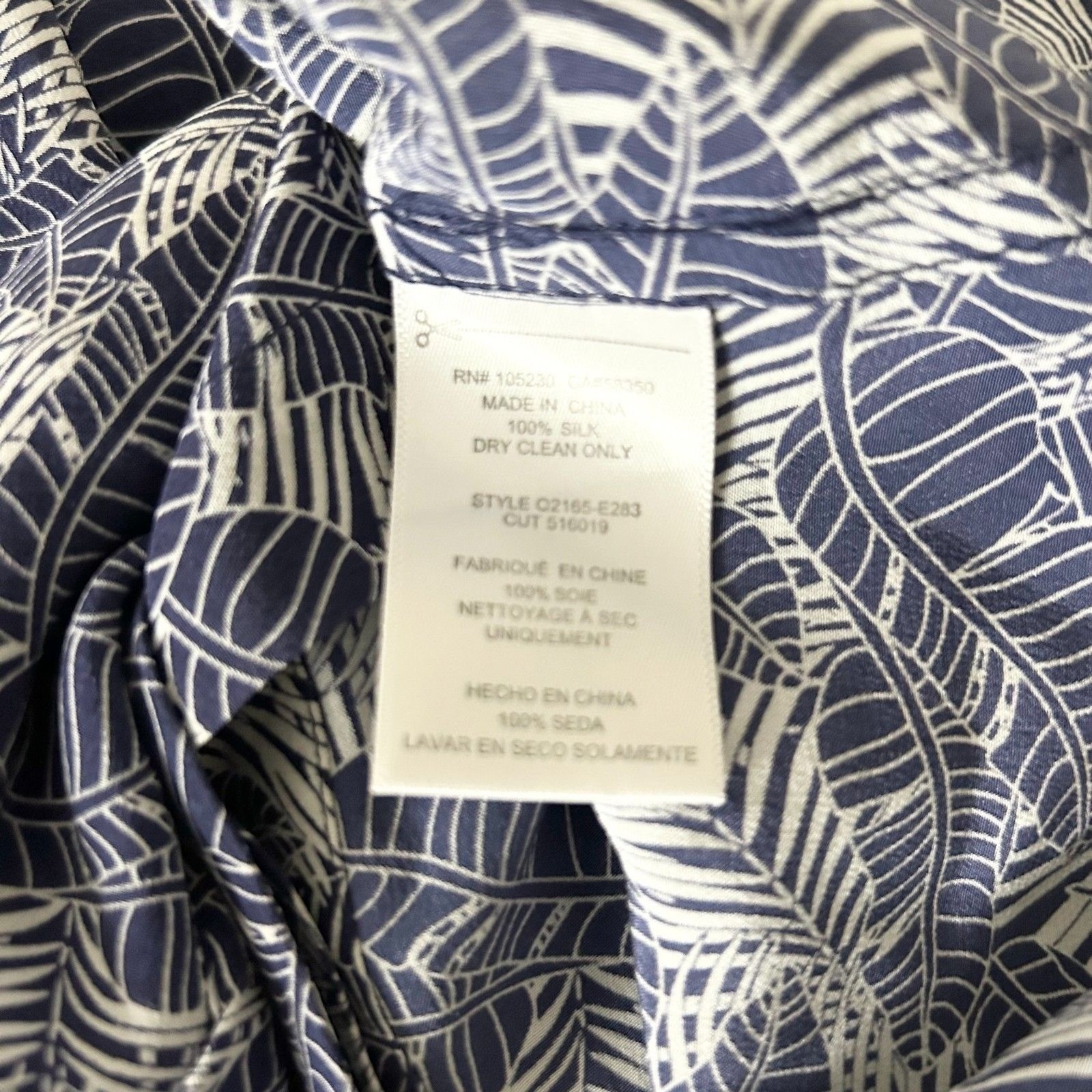 Equipment Tegan Print Silk Shirt Midi Dress in Blue Size Small
