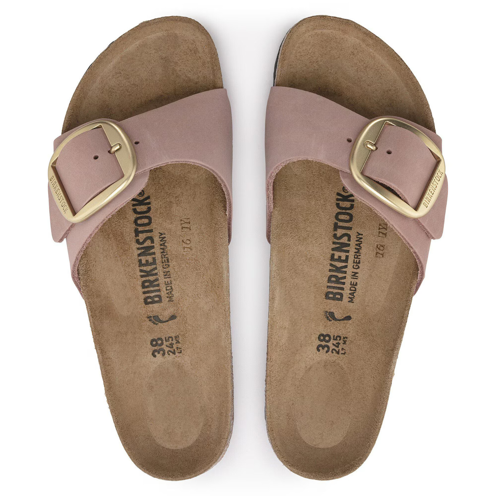 Birkenstock Madrid Big Buckle Nubuck Leather Old Rose Women’s Shoes EU37-41