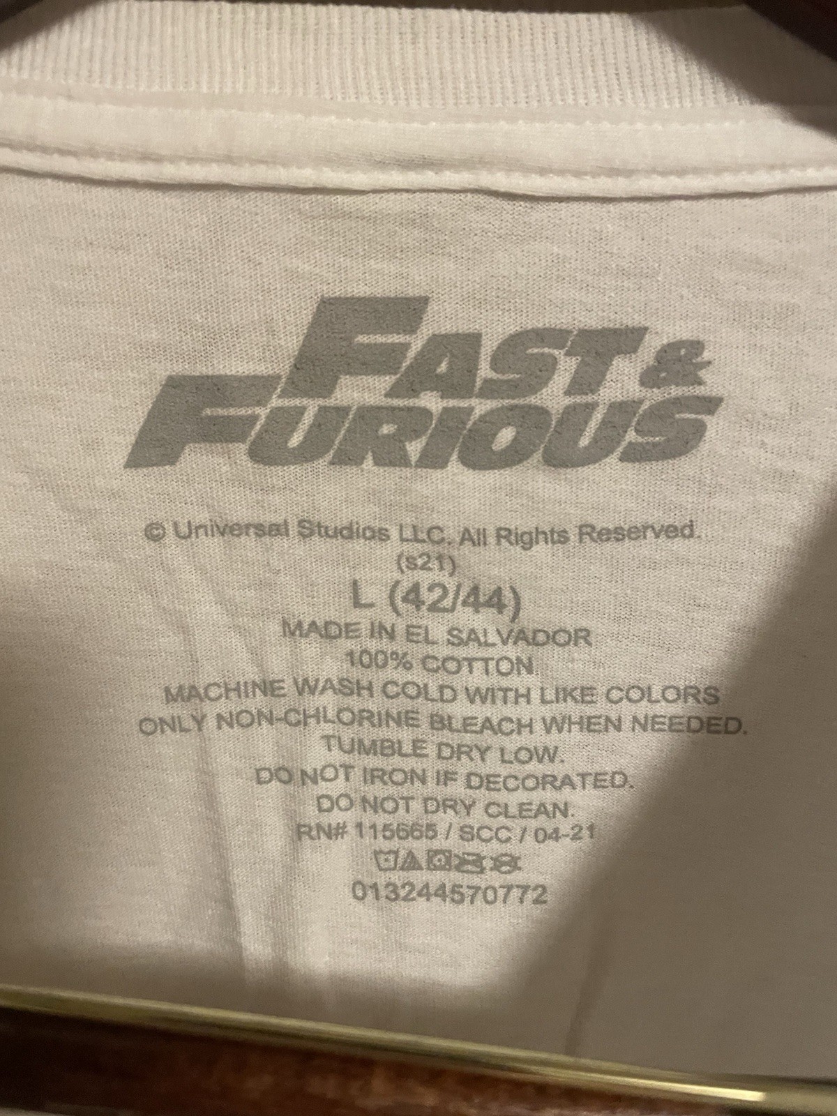 Fast And Furious 01 Street Racing “One Quarter Mile At A Time” Shirt Mens Large