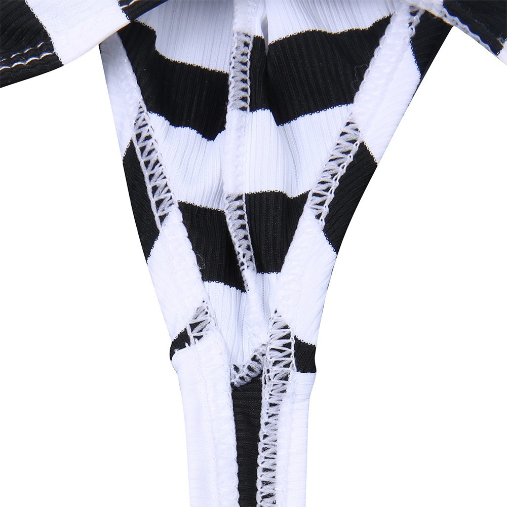 Men Low Rise Striped Thong Underwear with Breathable Bulge Pouch for Comfort
