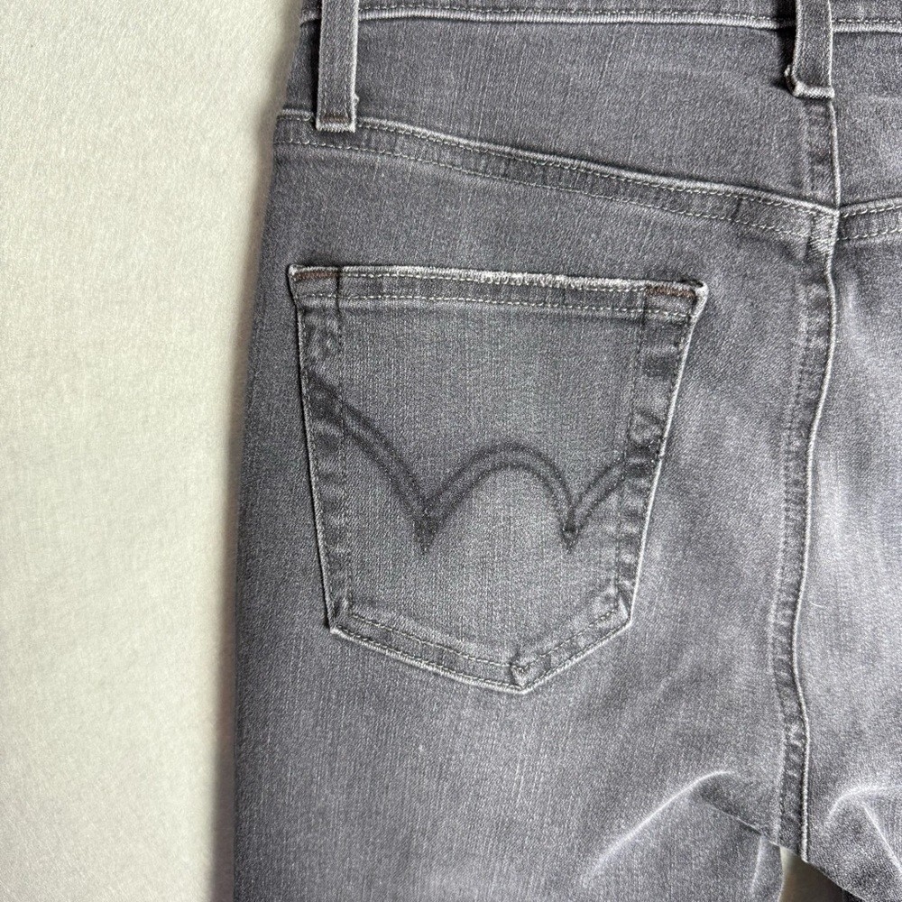 Edwin Bree Slim Straight Raw Hem Jeans Black Women’s Size 26