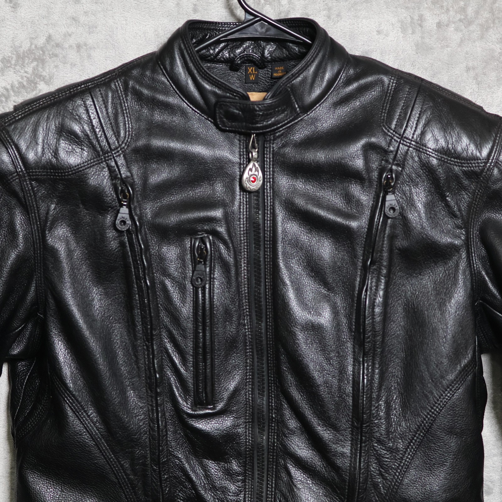Harley-Davidson Jacket Womens XL Black FXRG Series 1 Leather Motorcycle Padded