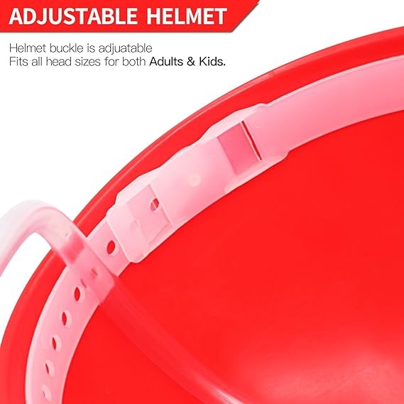 Drinking Helmet – Can Holder Drinker Hat Cap with Straw for Beer and Soda Red