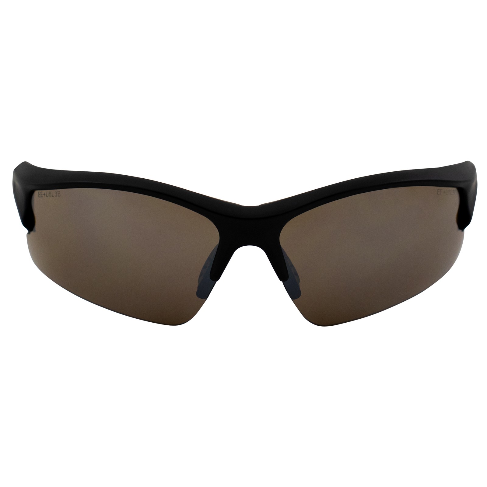 Epoch 1 Golf Sunglasses Black Frame High Clarity Brown Lens