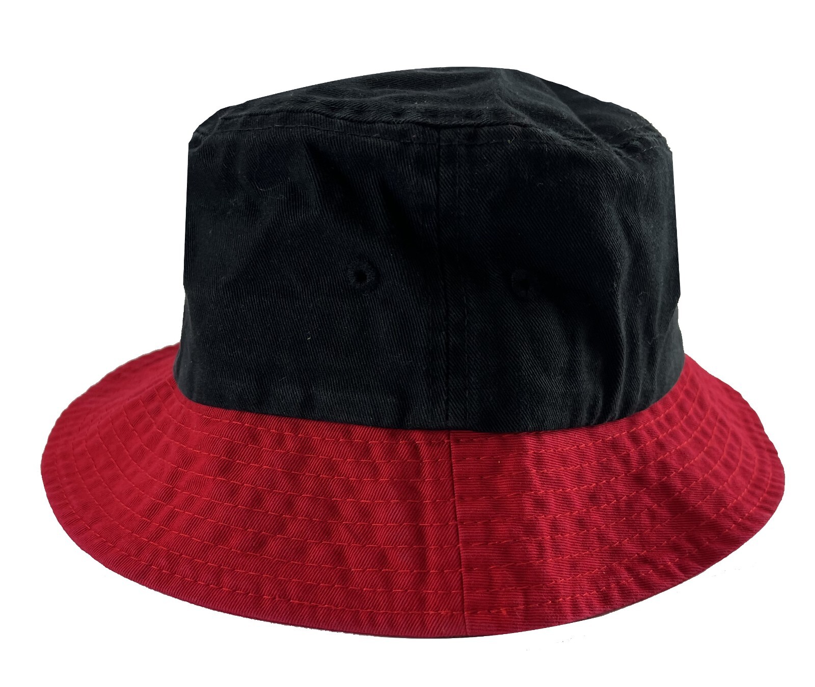 Lids Bucket Hat Two Tone Catcher’s Bucket Hat Unisex Adult Red/Black One Size